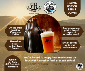 Rimrocker Trail Beer and Coffee Launch Graphic