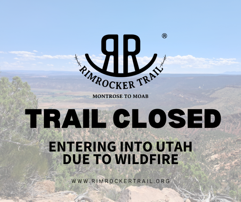 Rimrocker Trail Closed  – utah side